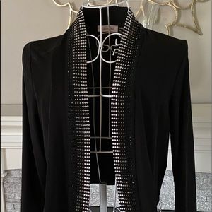 Calvin Klein, Deep Black, Beaded Bolero.